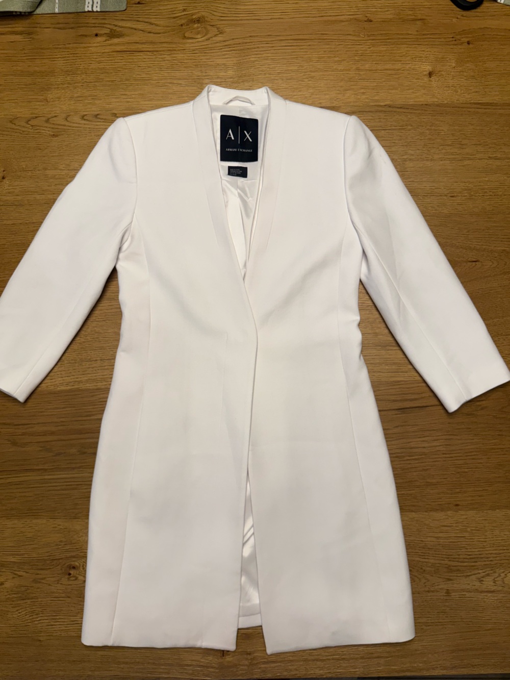 Armani Exchange A|X | White Longline Blazer | Size XS